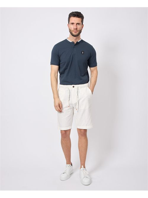 Bermuda Yes Zee in linen blend with drawstring YES ZEE | P770-PW000107